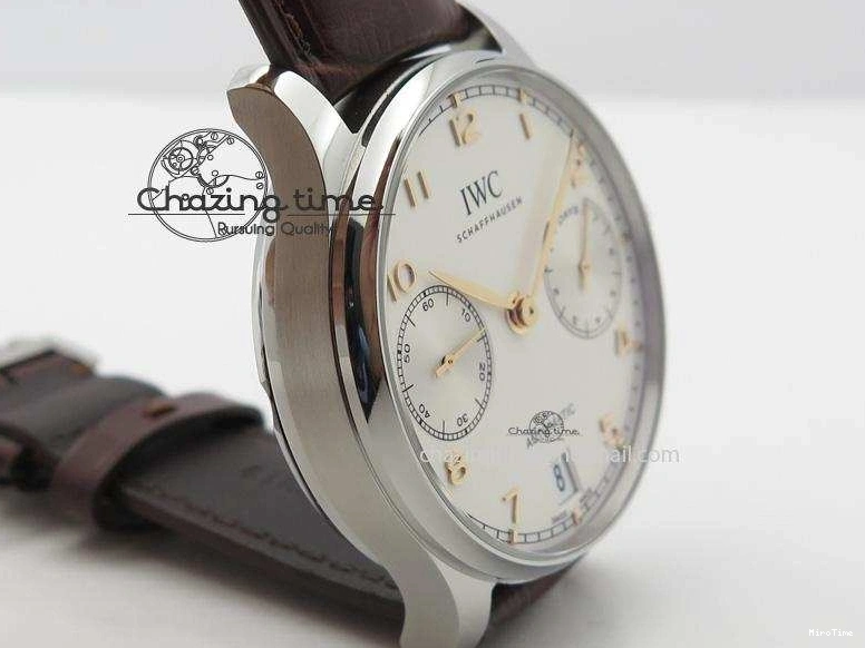 MIROTIME 0303 MoistureWicking Portuguese Real PR IW500704 ZF 1:1 Best Edition On Brown Leather Strap A52010 V 7311